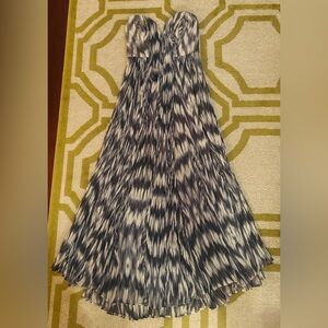 Kimchi Blue Black and White/Cream Strapless Maxi Dress